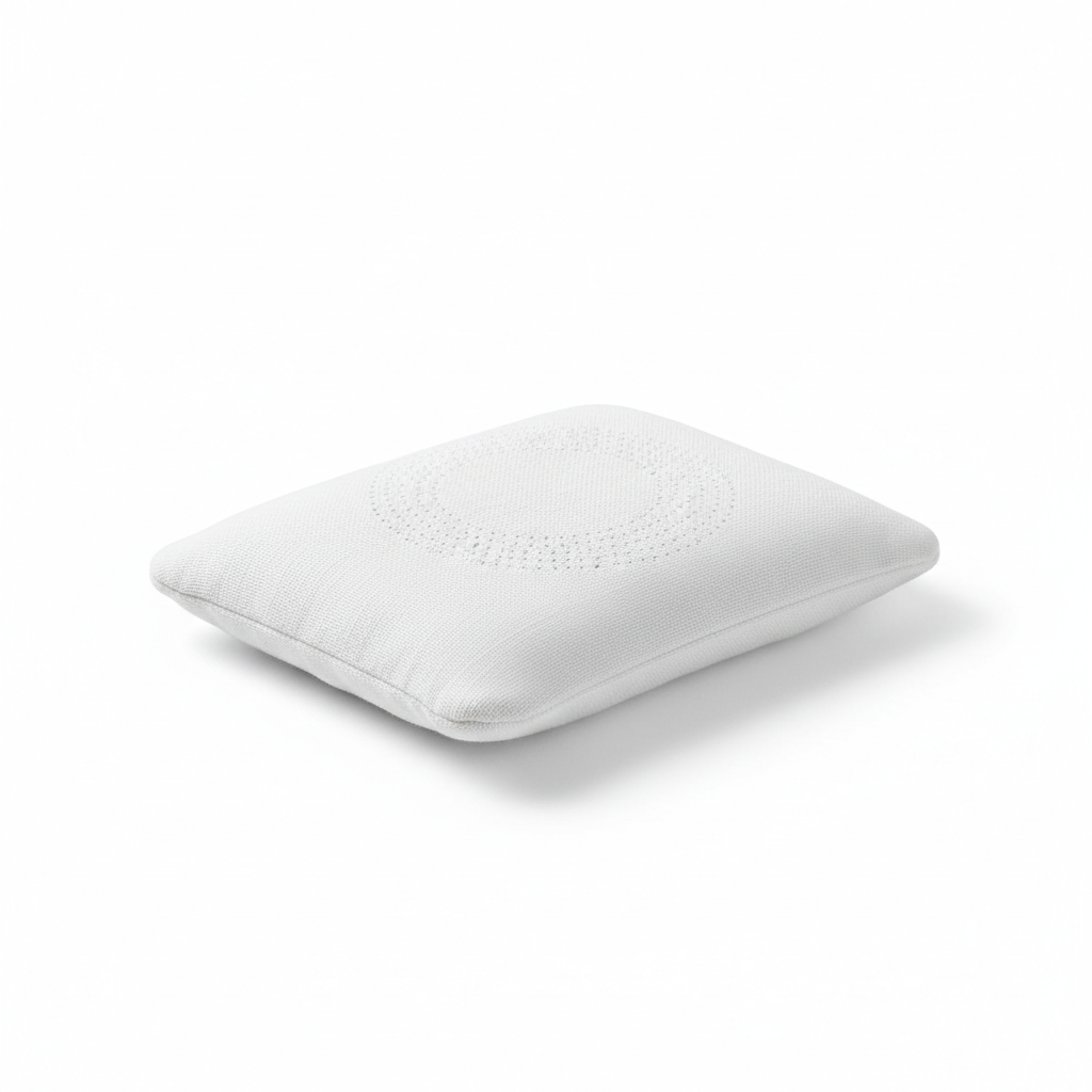 Soft flat pillow speaker with white fabric cover